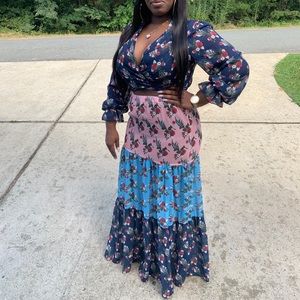 2 piece Bohemian skirt set